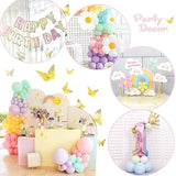Pastel Balloon Garland Kit - 219Pcs, Different Sizes 18, 10, 5 Inch Pastel Rainbow & Daisy Balloons For First Birthday Girl Baby Shower Party Arch