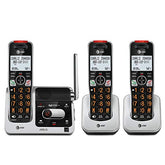 Bl102-3 Dect 6.0 3-Handset Cordless Phone For Home With Answering Machine, Call Blocking, Caller Id Announcer, Audio Assist, Intercom, And Unsurpassed Range, Silver/Black