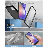 For Samsung Galaxy A54 5G Case: Shockproof Protective Silicone Phone Cases - Slim Full Protection Cell Phones Cover With Screen Protector - Dual Layer Rugged Cell Covers Black