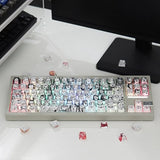 Translucent Side Print Keycaps Pbt Dye Sublimation Oem Profile 134 Keys Set Ja