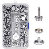 150 Pcs Canvas Snap Kit Tool, Metal Screws Snaps Marine Grade 3/8" Soc
