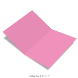 Jumbo Blank Friendship Paper Card 8.5 X 11 Inch With Envelope (1 Pack) Jumbo Encouragement, Good Luck A Big I Love You J2732Frb
