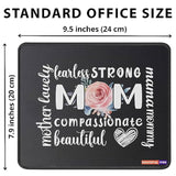 Mom Mother Beutiful Fearless Compassionate Lovely Mouse Mat Mama Mommy Mousemat Christmas Birthday Mother Day Birthday Gifts For Moms Grandma Mouse Pad 9.5 Inches