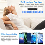 Usb C Headphones For Samsung S22, Wired Type C Earphones With Microphone, Nois