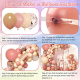 Boho Daisy Balloon Garland Arch Dusty Rose Pink Brown Flower Party Decor Kit