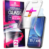 2-Pack iPhone 11 XR 6.1 Tempered Glass Screen Protector 9H Case Friendly