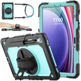 Samsung Galaxy Tab S10 Lite, S10 FE, S9 FE 5G, S9 Tablet Case with Screen Protector and 360 Rotate Stand