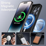 JETech Magnetic Silicone Case for iPhone 14 Pro Max 6.7-Inch, Compatible with MagSafe, Phone Cover with Camera Lens Full Protection (Black)