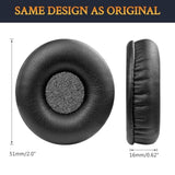 50Mm Ear Pads Cushions Replacement For Jabra Pro 9400/9450/9460/9465/9470/920/925/929/930/935 Headset, Earpads For Jabra Biz 620/1100/1500/1900/2400/2400Ii/Gn2000/Uc Voice 550/750 - Black