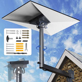 Starlink Gen 3 Mount, 360° Adjustable Starlink Wall Mount with Pipe Adapter, Pole Mount, Rustproof, Weatherproof for Concrete/Wood Walls, Easy