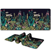 Long Gaming Mouse Pad 31.5 X 11.8 Inches, Extended Anime Mousepad, Large Desk Mat With Non-Slip Base, Full Keyboard Mat With Stitched Edges For Gaming And Office (Weeds Flowers)
