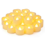 24 Pack 1.5" X 1.2" Battery Operated Led Tea Light Candles, Small Outdoor Flameless Flickering Votive Candles, Electric Flicker Fake Tealights Bulk For Wedding Halloween Christmas Decorations