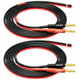 CESS-225-6f Banana Plug Adapter Connector to Bare Wire Open End Audio Cable DIY for Speaker & Amplifier, 2-Channel, 14 Gauge (6 Feet)
