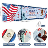 USA Large Backdrop Banner Flag for 250th Anniversary Decorations, 9.8 x 2ft American Fabric Background Banner for Independence Day, 4th of July, Home Yard Fence Garden Bar Decor