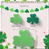 8 Pieces Heart Garland St. Patrick'S Day Garland Green Felt Shamrock G