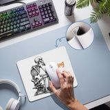 Funny Gothic Blue Collar Skeleton Mouse Pad, Office Work Humor Sarcastic Gifts Mouse Pads Mousepad For Computers Laptop Desk Home Office Dorm, Funny Desk Accessories, 9.5X7.9 Inch