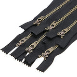 4# Black Brass Zipper 5 Inch Jeans Zippers 12.7 Cm Close End Metal Zip