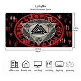 Mysterious Viking Large Mousepad 31.5X11.8 Inches Vikings Old Scandinavian Patterns And Norwegian Runes Graphic Printed Game Mousepad Bdxpmn267