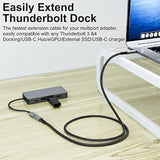 CableDeconn USB4 Extension 8K 240W Cable 0.8M Thunderbolt 4 USB 4.0 Type-c Male to Female Ultra HD 8K@60Hz Charging 40Gbps Data Transfer External SSD eGPU