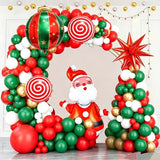 151PCS Christmas Balloon Arch Kit Red Green White Gold Balloons Xmas Decor
