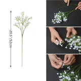 20.5 Inch Artificial Real Touch Baby Breath Flowers 12 Pcs Fake Gypsophila Flowers Bouquets For Wedding Party Floral Arrangement,White