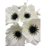 14Pcs Real Touch Anemone Poppy Bouquet For Artificial Flower Decor Kitchen Table Centerpiece Vase Home Greenery Wedding Holding Flowers Backdrop Arch Wall (White)