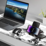 Pattern Xxl Computer Mouse Pad 35.4X15.7X0.12Inch, Large Pc Keyboard Mousepad With Anti-Slip Base For Gaming (Landscape 2, 35.4"X15.7"X0.12")