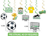 Soccer Hanging Swirl World Soccer Cup 2026 Party Decorations Sports Football Theme Ceiling Hanging Swirls for Soccer Viewing Parties Sports Birthday Bar Decorations?Fully Assembled?
