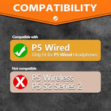 P5 Ear Pads - Replacement Ear Cushion Compatible With P5 Wired Headphones I Not Fit P5 Wireless And P5 Series 2/S2 (Grey Fabric)