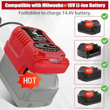 Makita 18V Lithium Battery Charger Replacement - Compatible With Makita 18V Bl1850, Bl1840B, Bl1820, Bl1815, Bl1860 Power Tool Batteries (Not For 14.4V)