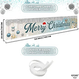 Merry Christmas Yard Banner - Large, 120X20 Inch | Outdoor Christmas Banner For Party Decorations