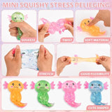 134 Pcs Axolotl Party Favors Included Squeeze Toys Straws Keychains Stamps Slap Bracelets Make Your Own Axolotl Stickers And Gifts Bags For Axolotl Birthday Party Supplies