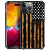 Case For Iphone 15,Luxury Pattern Design Shockproof Rugged Cover,Cases For Man Woman-Classic Wood Grain Old Flag