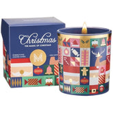 Magic Christmas 55 Hours Vanilla & Apple Scented Natural Soy Wax Candle For Home, 9.9Oz Clean Non Toxic Candle For Bathroom, Christmas Scented Gift For Celebration Holiday