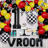 134PCS Race Car Balloon Garland Kit - Racing Theme Birthday Party Decorations