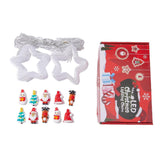 100L Christmas Star Curtain Lights With Decorative Ornaments - 10 Star Hanging Loop Lights, 0.4/0.6M Height, 2M Power Co