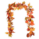 2 Pack Fall Maple Leaf Garland 5.9Ft Hanging Vine Autumn Foliage for Thanksgiving Decor