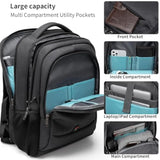 17 Inch Laptop Backpack For Travel Water Resistant College Backpack For Men/Women Laptop Bag With Usb Charging Port,Black