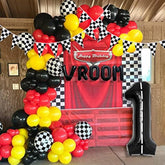 134PCS Race Car Balloon Garland Kit - Racing Theme Birthday Party Decorations