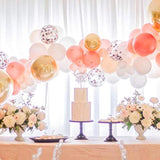 Rose Gold Balloons - 140 Pack, 12 Inch Gold & Pink, Pink Confetti, Arch Kit For Bridal & Baby Showers