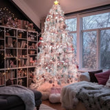 Tinsel Icicles- 5000 Strands 19" Icicle Tinsel Strands For Christmas Tree- Shiny Foil Fringes Tinsel Christmas Tree Decorations For Xmas Tree Holiday Decor Birthday Wedding Party Supplies, Silver