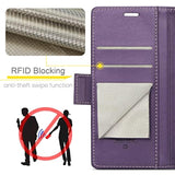 Wallet Case For Iphone 11, Premium Pu Leather Magnetic Flip Folio Case With Rfid Blocking Credit Card Slots Kickstand Shockproof Protective Phone Case Cover - Purple