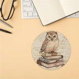Owl Book Mouse Pad,Retro Trendy Non-Slip Rubber Base Mousepads For Home Office Dorm Desk Decor,Owl Gifts For Owl Lovers,8.7 X 8.7 Inch