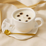Artistic Face Cup Candle Set, Coffee Scented Soy Wax, Reusable Ceramic Mug With Saucer & Spoon, Unique Gift For Coffee Lovers, Home Decor & Aromatherapy