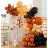 Fall Orange And Black Balloons Garland Arch Kit-Burnt Orange Balloons For Halloween Thanksgiving Autumn Little Pumpkin Baby Shower Birthday Party Decorations