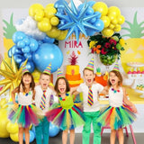 105PCS Yellow Blue Balloon Arch Kit with Star Balloons for Cartoon Theme Party