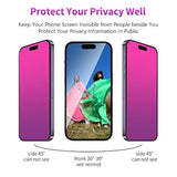 2 Pack Gradient Tempered Glass For Iphone 16 Pro Max Privacy Screen Protector For Iphone16Promax 6.9Inch Anti Spy Anti Blue Light Eye Protection Hd Ultra Clear Anti-Scratch Bubble Free