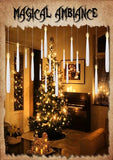 Flameless Floating Candles Wand Halloween Decorations White 22pcs