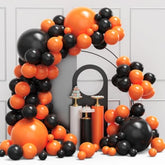 134Pc Black & Orange Balloon Arch Kit – Halloween and Party Decorations