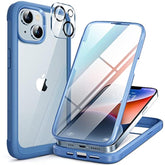 Full Body Clear Bumper Case With Built In Tempered Glass Screen Protector